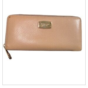 Michael Kors Brown Pebbled Leather Wallet